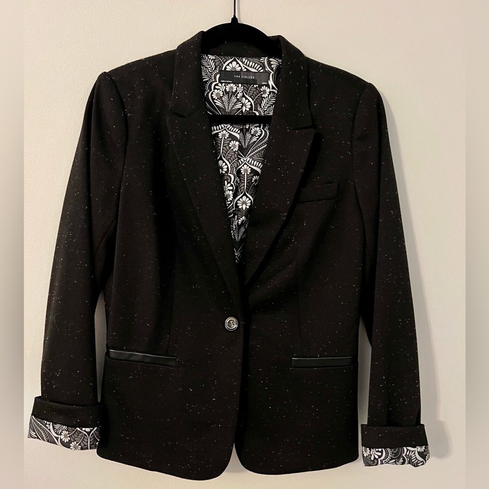 Heathered Black Blazer from The Limited